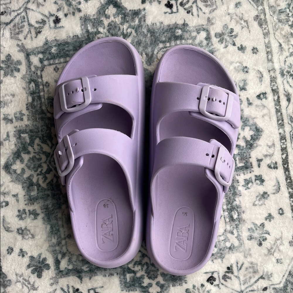 Zara Kids Lilac Buckle Sandals
